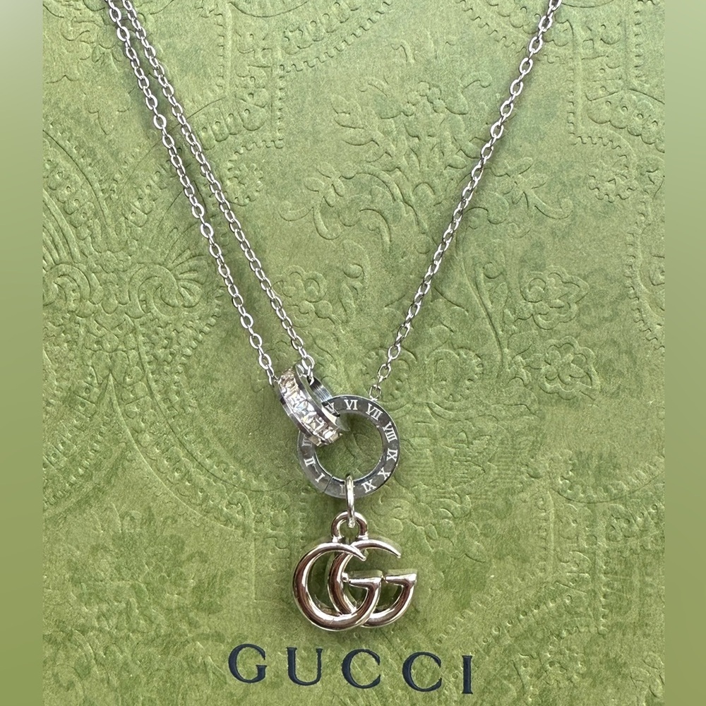 Upcycled GUCCI Bracelet with GG Pendant